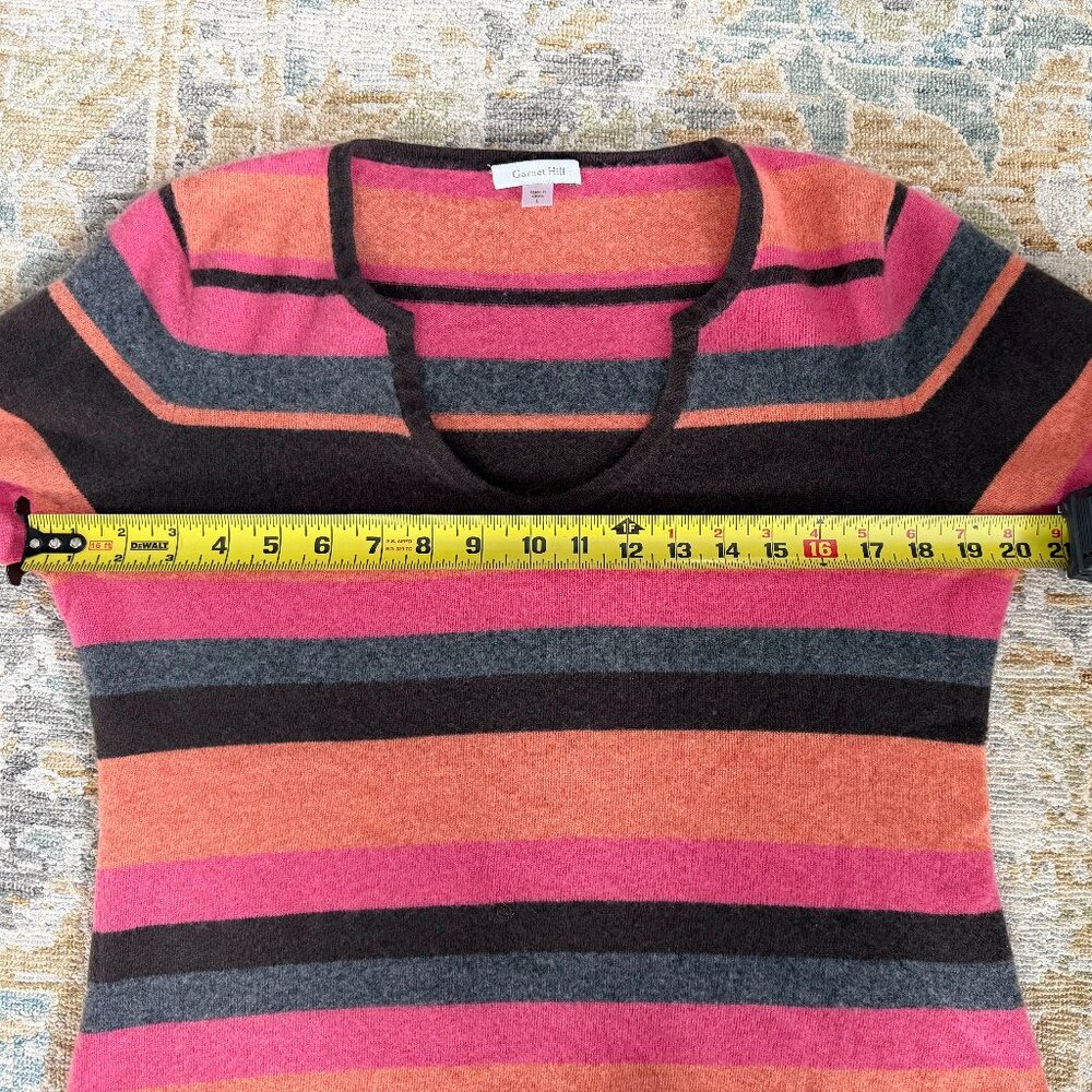 Garnet Hill Cashmere Striped Sweater - Picture 6 of 9